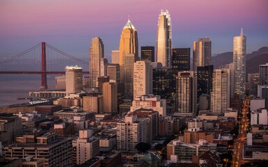 Obraz premium San Francisco, California, USA Skyline.