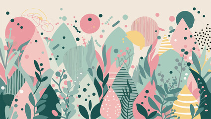 Abstract floral colorful background