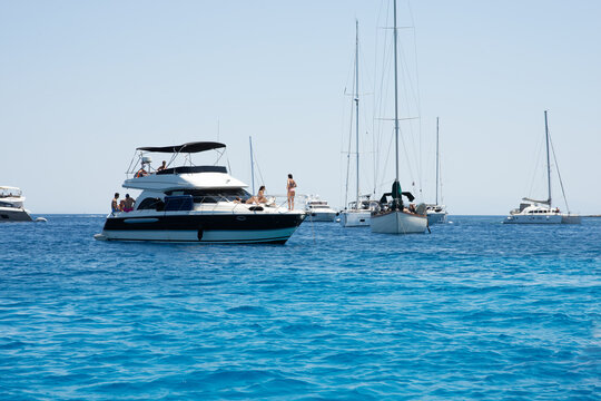 luxury lifestyle on an yacht 