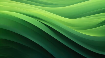 Animated emerald waves of abstraction shift on digital art 