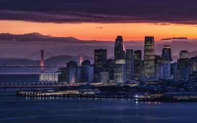 Fototapeta premium San Francisco, California, USA Skyline.
