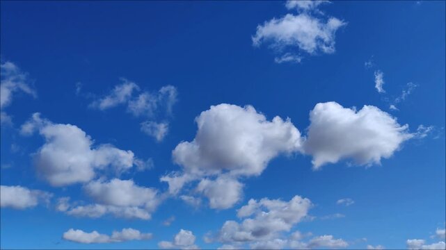 Landscape of bright sky with pretty clouds moving in the morning