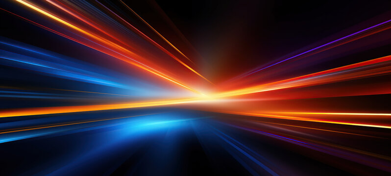 Vector speed of light effect on a dark background