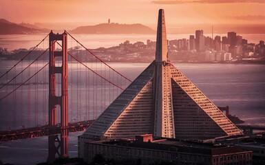 Obraz premium San Francisco, California, USA Skyline.