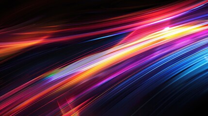 beautiful light speed line background on black background abstract design