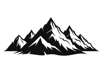mountain silhouettes white background Vector
