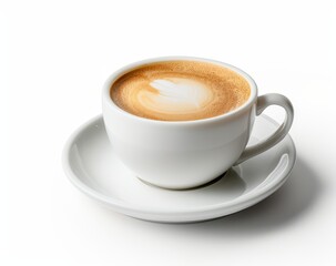 Cappuccino on White Background 
