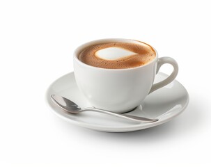 Cappuccino on White Background 