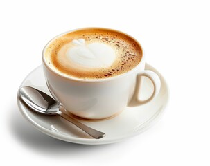 Cappuccino on White Background 