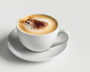 Fototapeta premium Cappuccino on White Background 