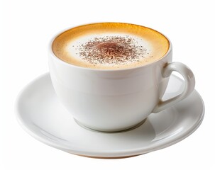 Fototapeta premium Cappuccino on White Background 