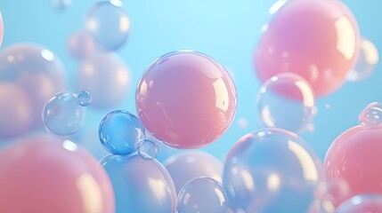 3D bubble chart with varying sizes, representing the impact of marketing campaigns on sales.