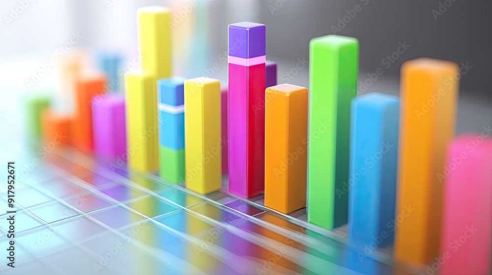 Poster 3d waterfall chart showing the impact of various factors on net profit.
