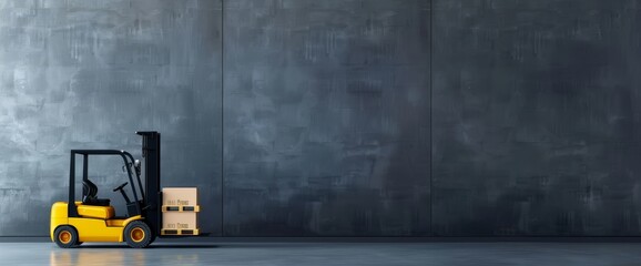 Forklift Carrying Boxes