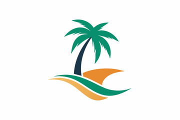 Simple clean logo for travel agency vector illustration