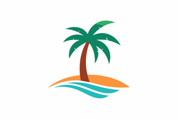 Simple clean logo for travel agency vector illustration