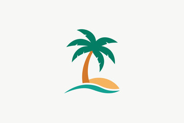 Simple clean logo for travel agency vector illustration