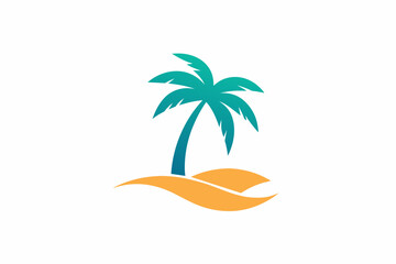 Simple clean logo for travel agency vector illustration