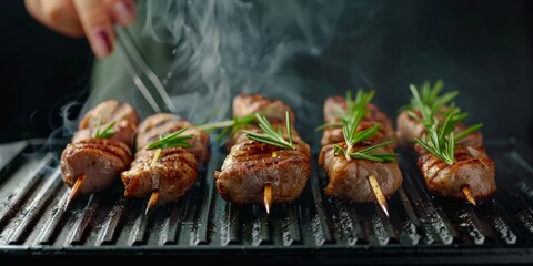 Grilled Kebab with Rosemary 