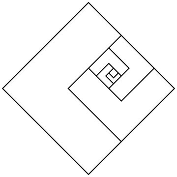 Golden Ratio, Phi, Fibonacci Sequence Illustration, Mathematical, Architectural Pattern, Sacred Geometry Clipart