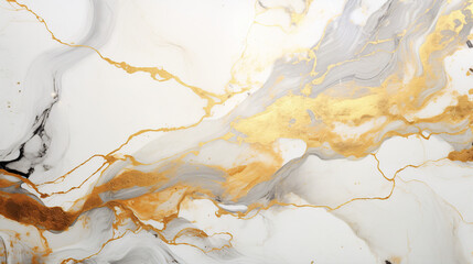 White marble with golden pattern, luxury
