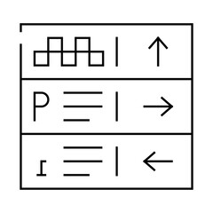 direction airport sign line icon vector. direction airport sign sign. isolated contour symbol black illustration