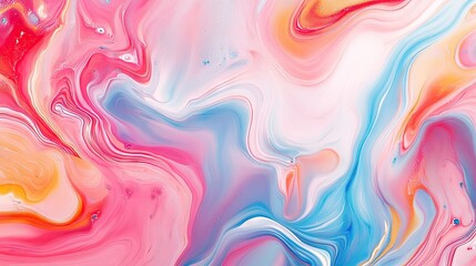 Obraz premium Colorful abstract background with fluid, wavy patterns resembling marble.