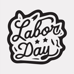 Fototapeta premium Labor Day typography Hammer, Safety helmet, logo vector silhouette on a white background