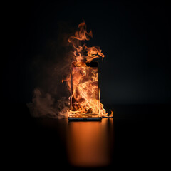 Burning phone