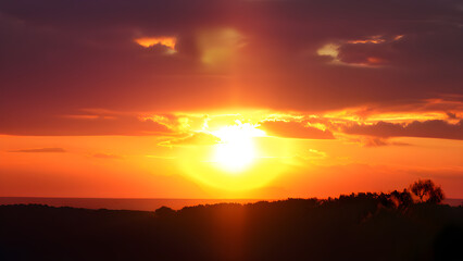 Obraz premium sunset in the mountains