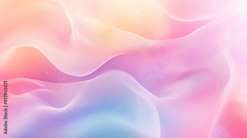 Aufkleber soft pastel abstract background with smooth gradients and gentle curves. -