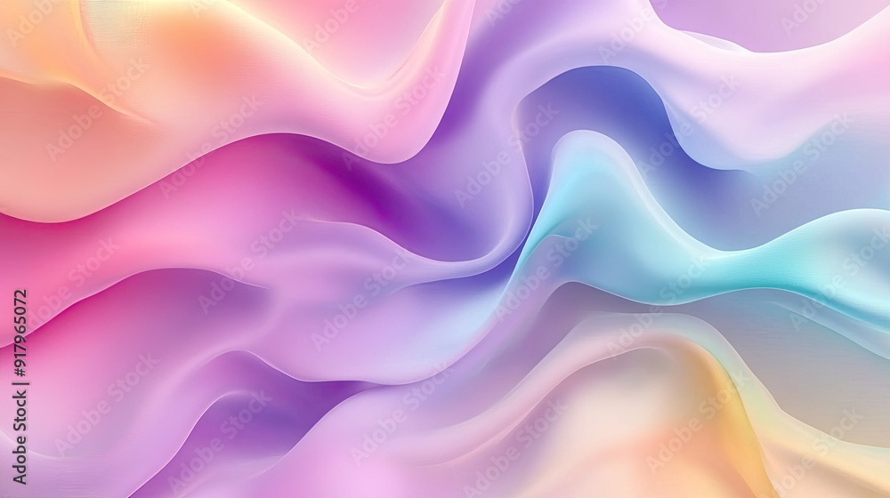 Poster soft pastel abstract background with smooth gradients and gentle curves. -