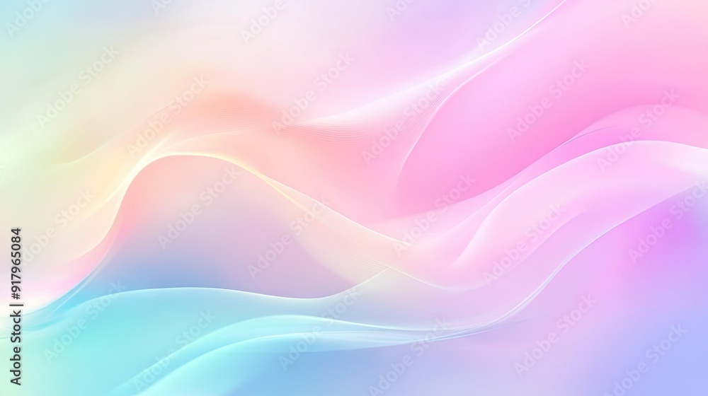 Poster soft pastel abstract background with smooth gradients and gentle curves. -
