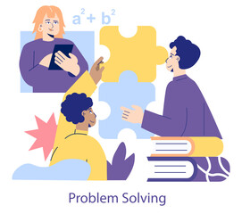 STEM Education. Flat Vector Illustration