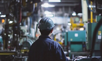 Obraz premium Industrial Worker in a Factory