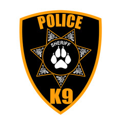 k9 police team chevron vector illustration