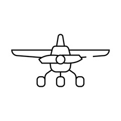 aircraft plane line icon vector. aircraft plane sign. isolated contour symbol black illustration