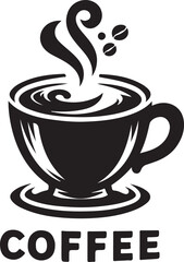 Coffee Shop Logo With Coffee Elements And Coffee Symbol Vector Illustration