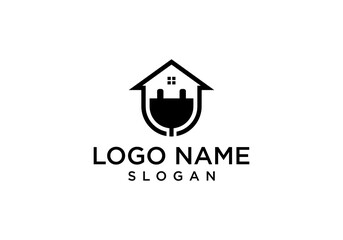 House plug logo vector design