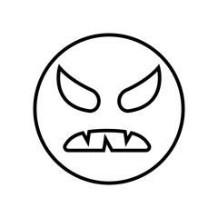 Halloween face icon vector. Scary face illustration sign. Funny Face symbol. Pumpkin face logo.