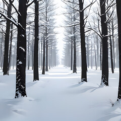 A Snow-Covered Forest in Winter-darksun_v7b-928515516
