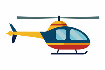 Vector illustration of a helicopter on white background