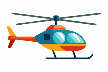 Vector illustration of a helicopter on white background