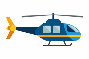 Vector illustration of a helicopter on white background