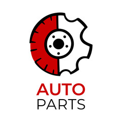 Vector logo of car parts, auto repair