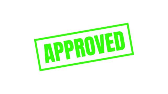 approved rubber stamp animation, 4k resolution