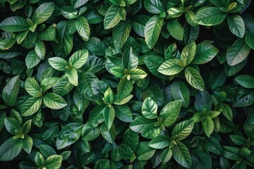 green leaves texture background top view natural