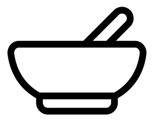 bowl and spoon icon. 