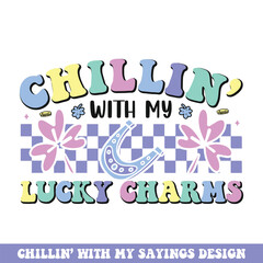 Chilling with my lucky charms groovy retro