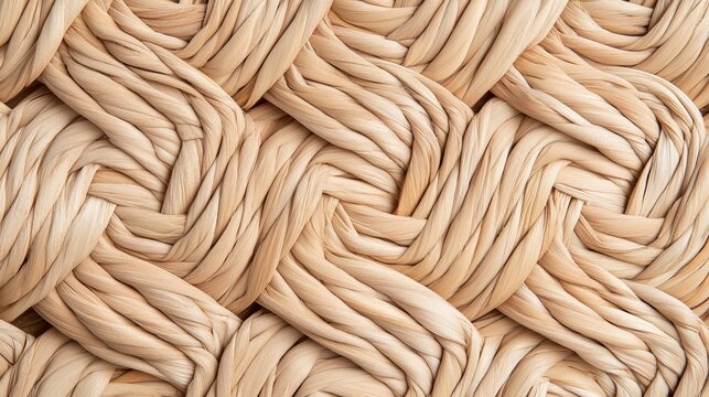 Artistic rattan weaving, abstract patterns in organic shapes, vibrant natural fiber textures, neutral background